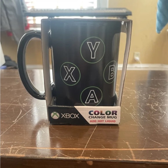 Xbox Coffee Mug Cup 15 oz Black Green Color Changing Video Game Microsoft ZAK - Picture 1 of 6